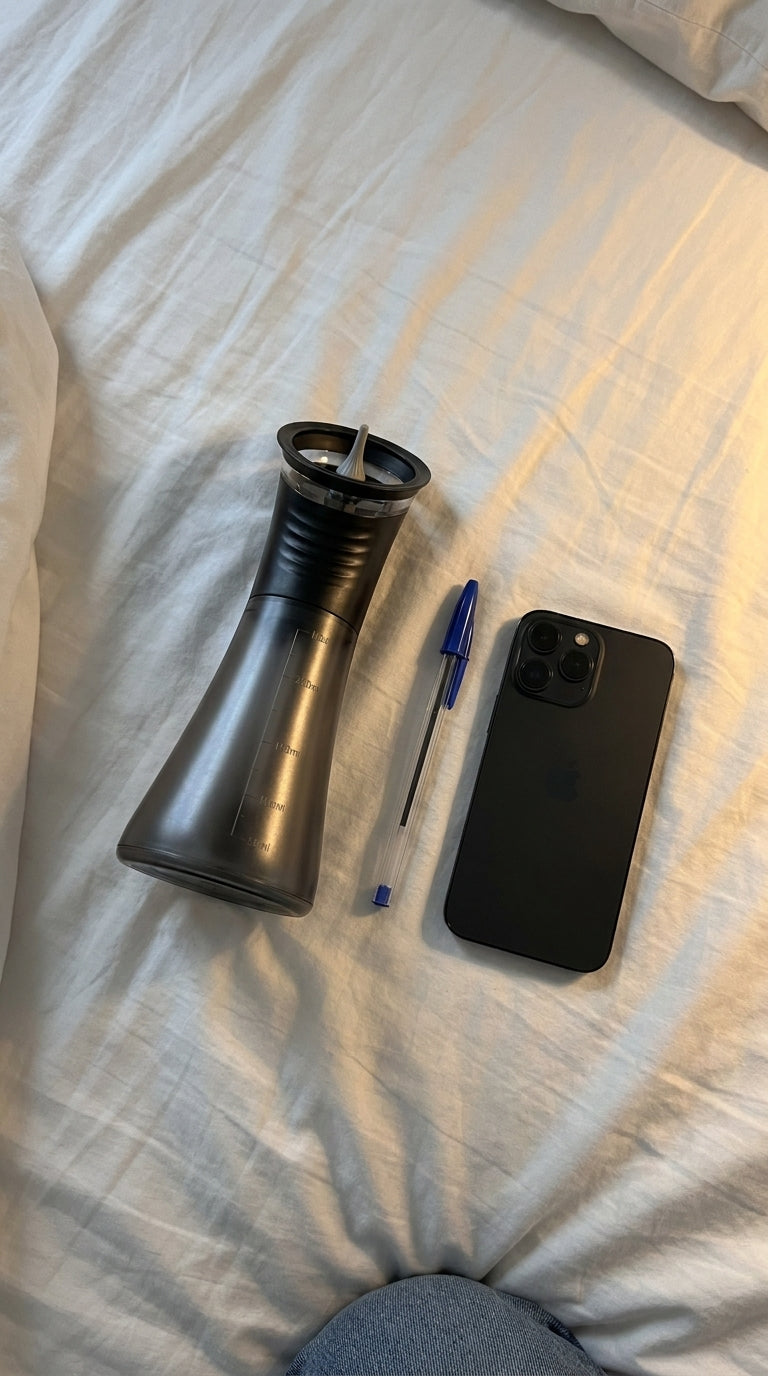 Size comparison with a pen